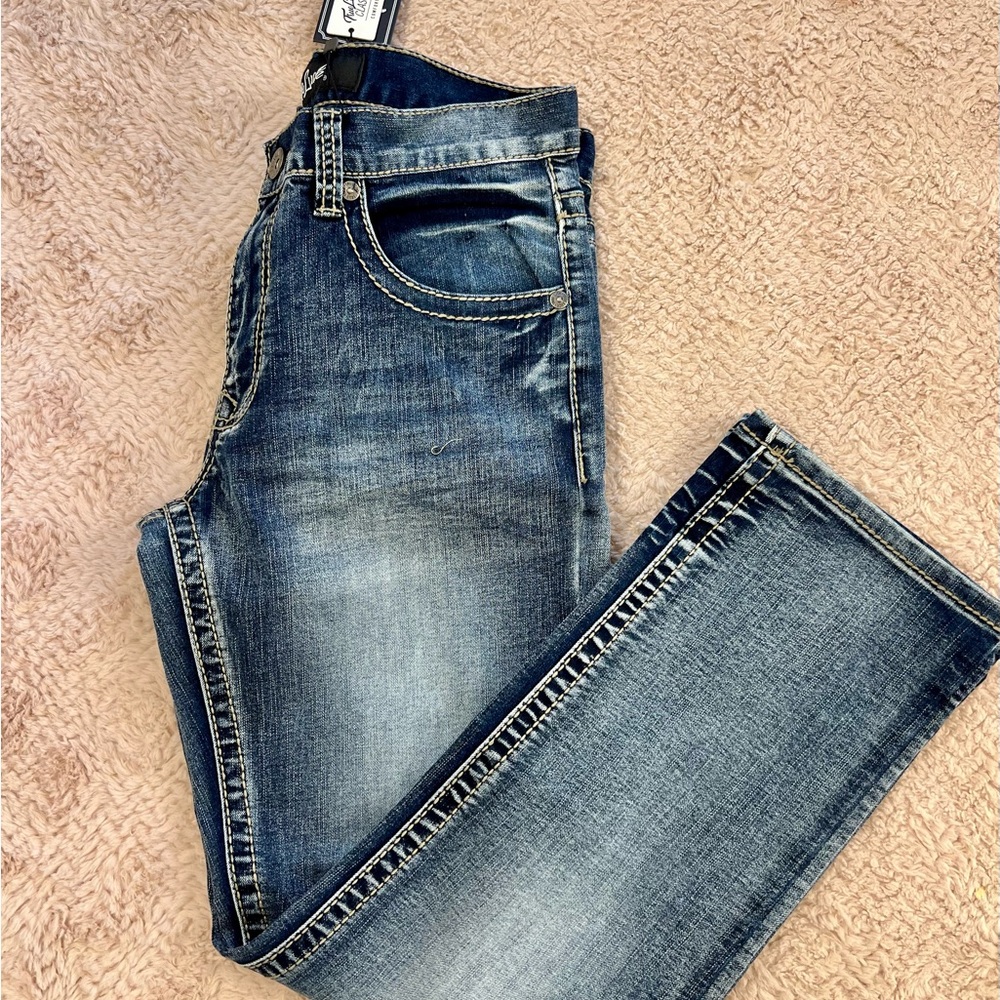 Stylish Blue Bootcut Jeans for Men